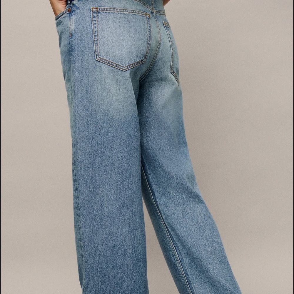 Reformation Palmer Lived-in Baggy Jeans Blue - Size 33